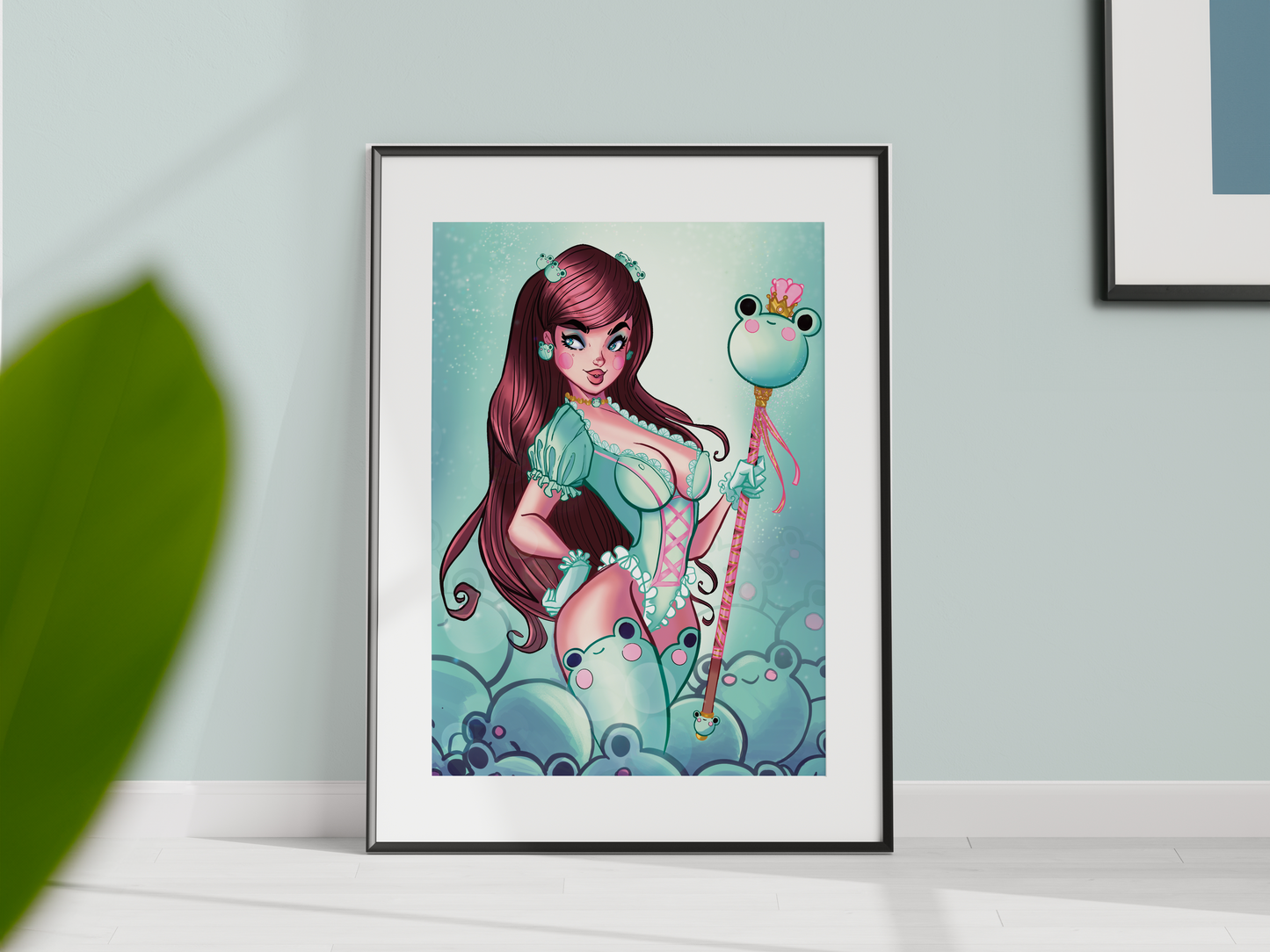 Queen Of The Frogs 11 x 17 in Art Print By Meldoodles