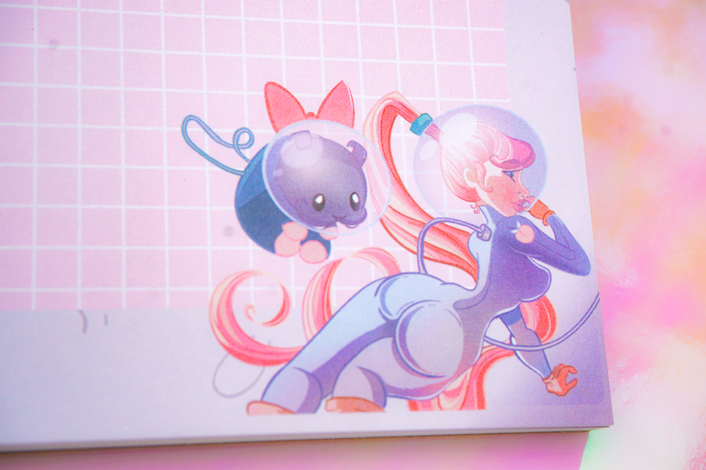 Space Peachy Notepad By Meldoodles