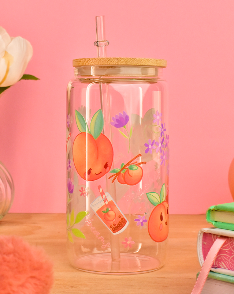 Just Peachy Glass Tumbler