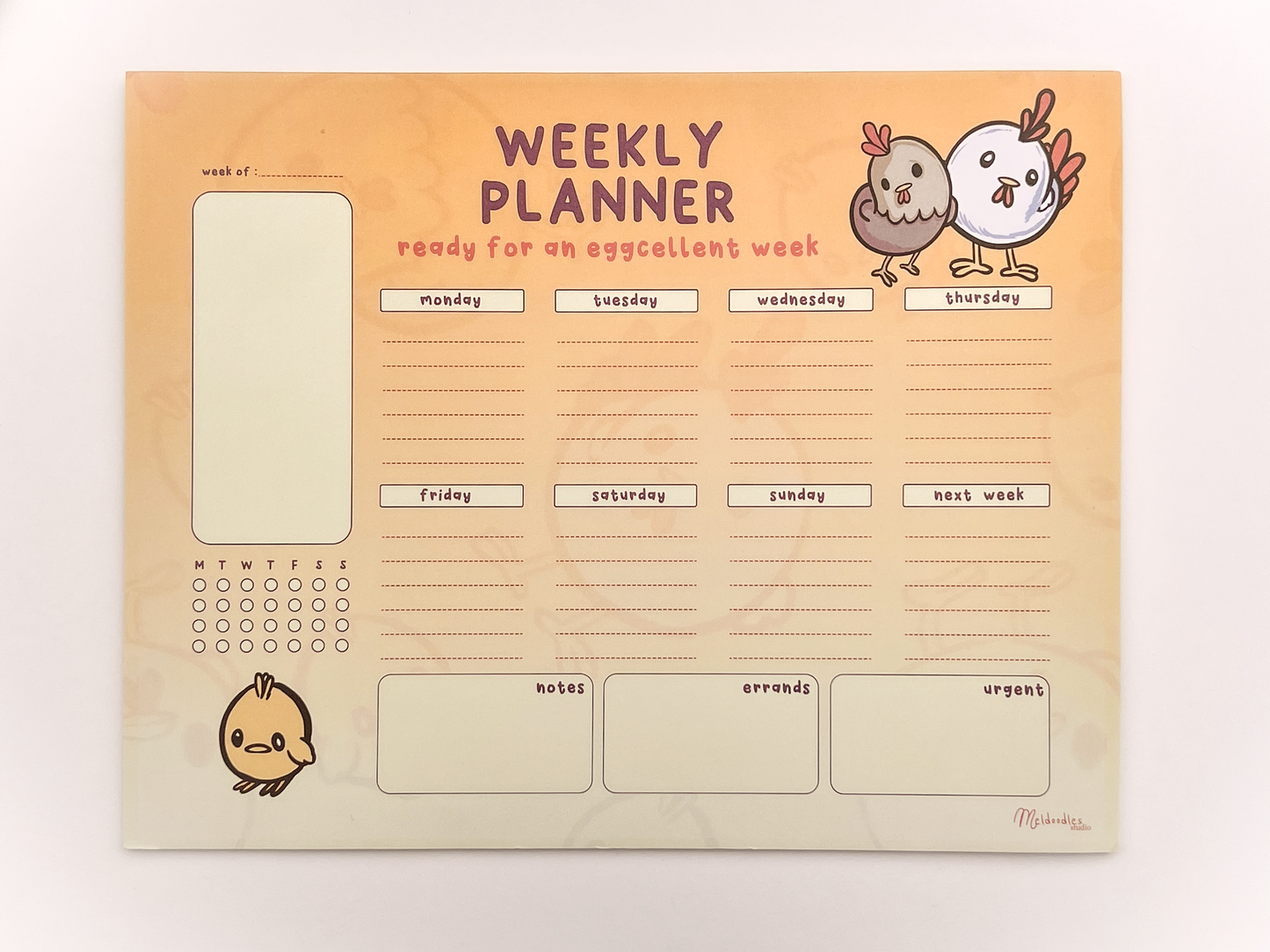 Chicken Weekly Planner by Meldoodles