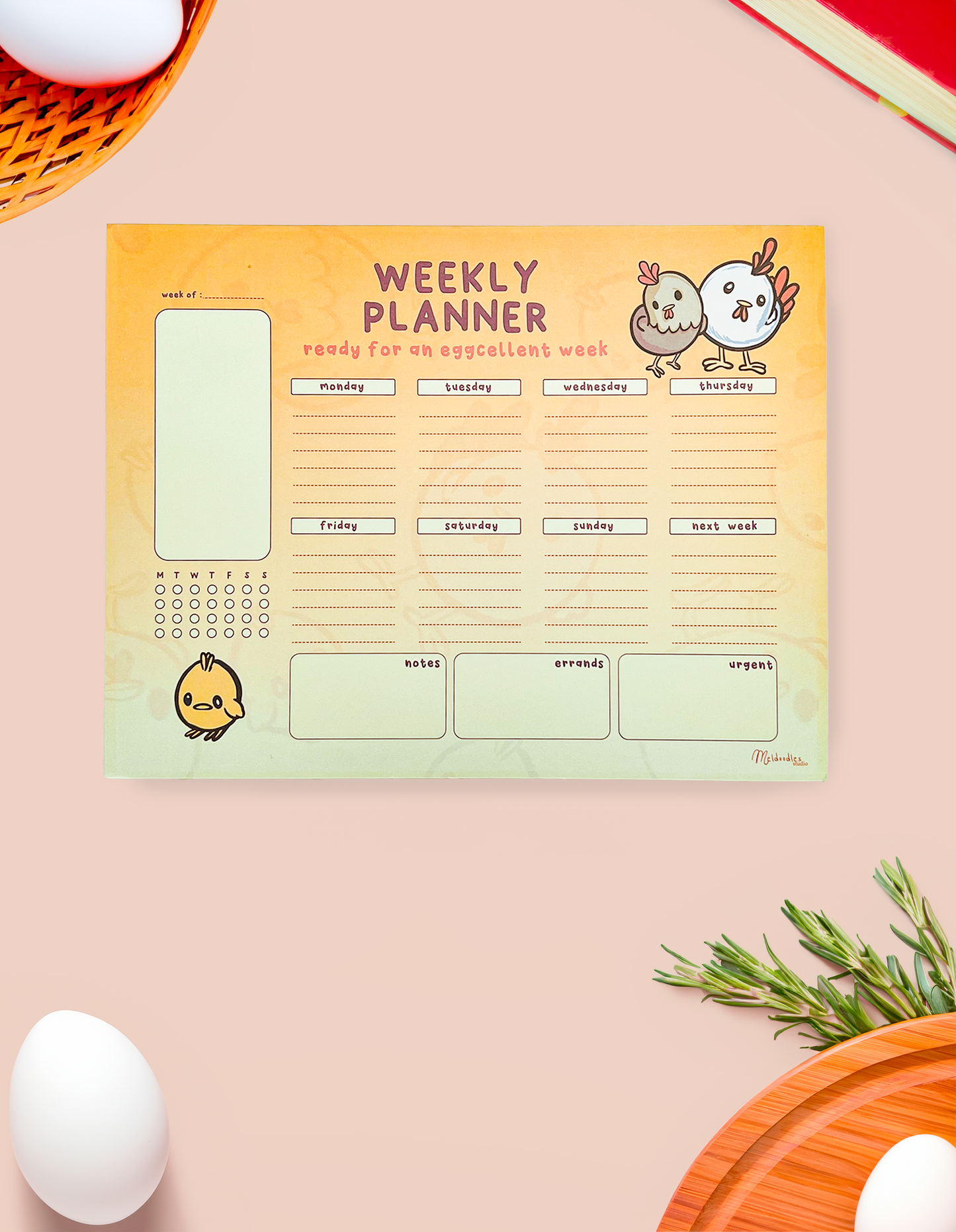 Chicken Weekly Planner by Meldoodles