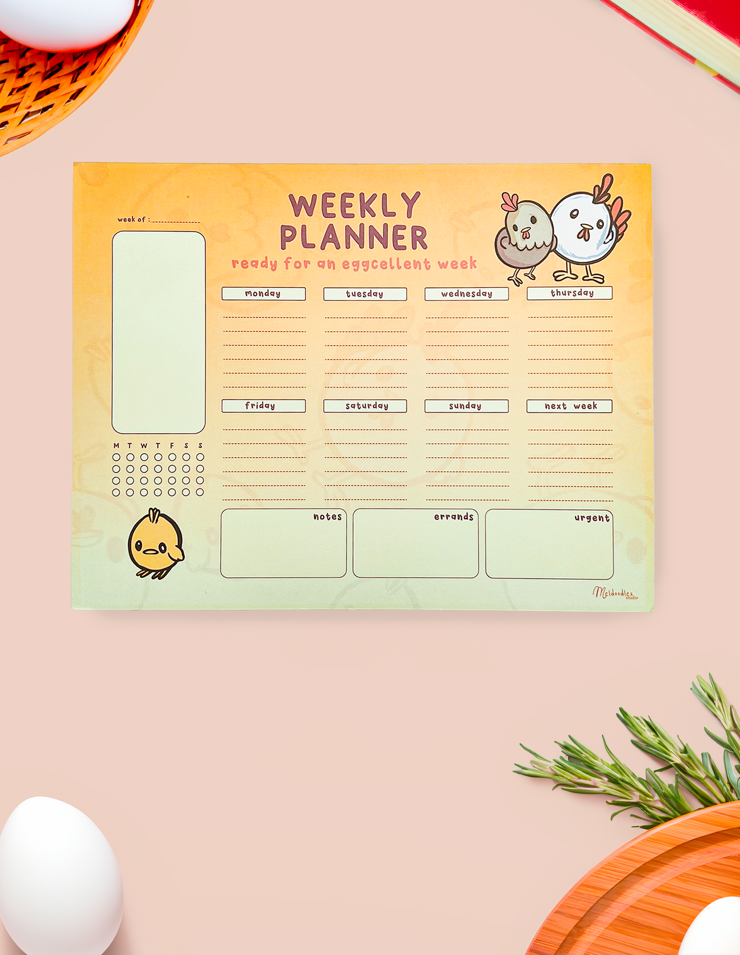 Chicken Weekly Planner by Meldoodles