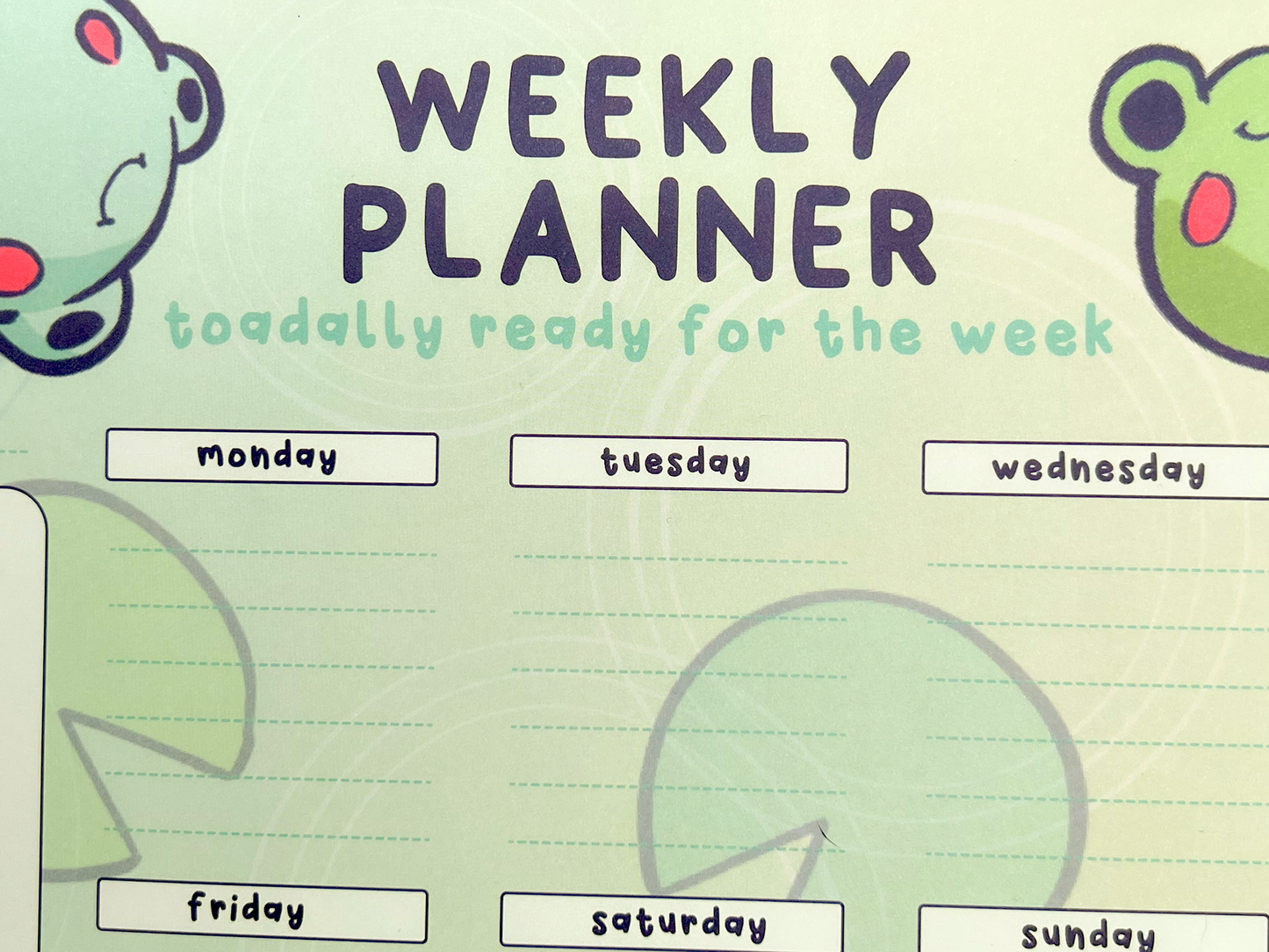 Froggy Weekly Planner by Meldoodles