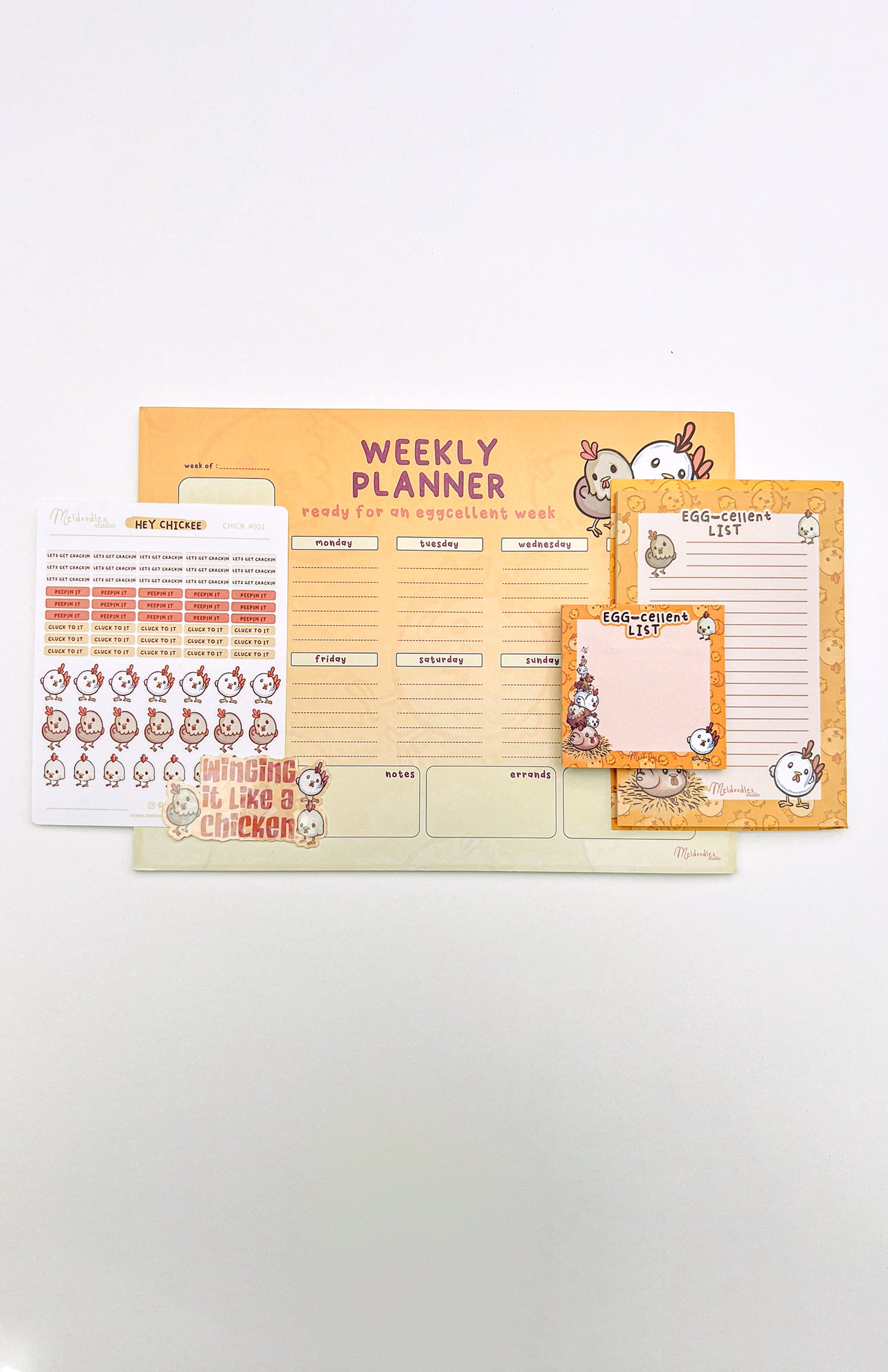 Chicken Large Stationery Gift Set By Meldoodles