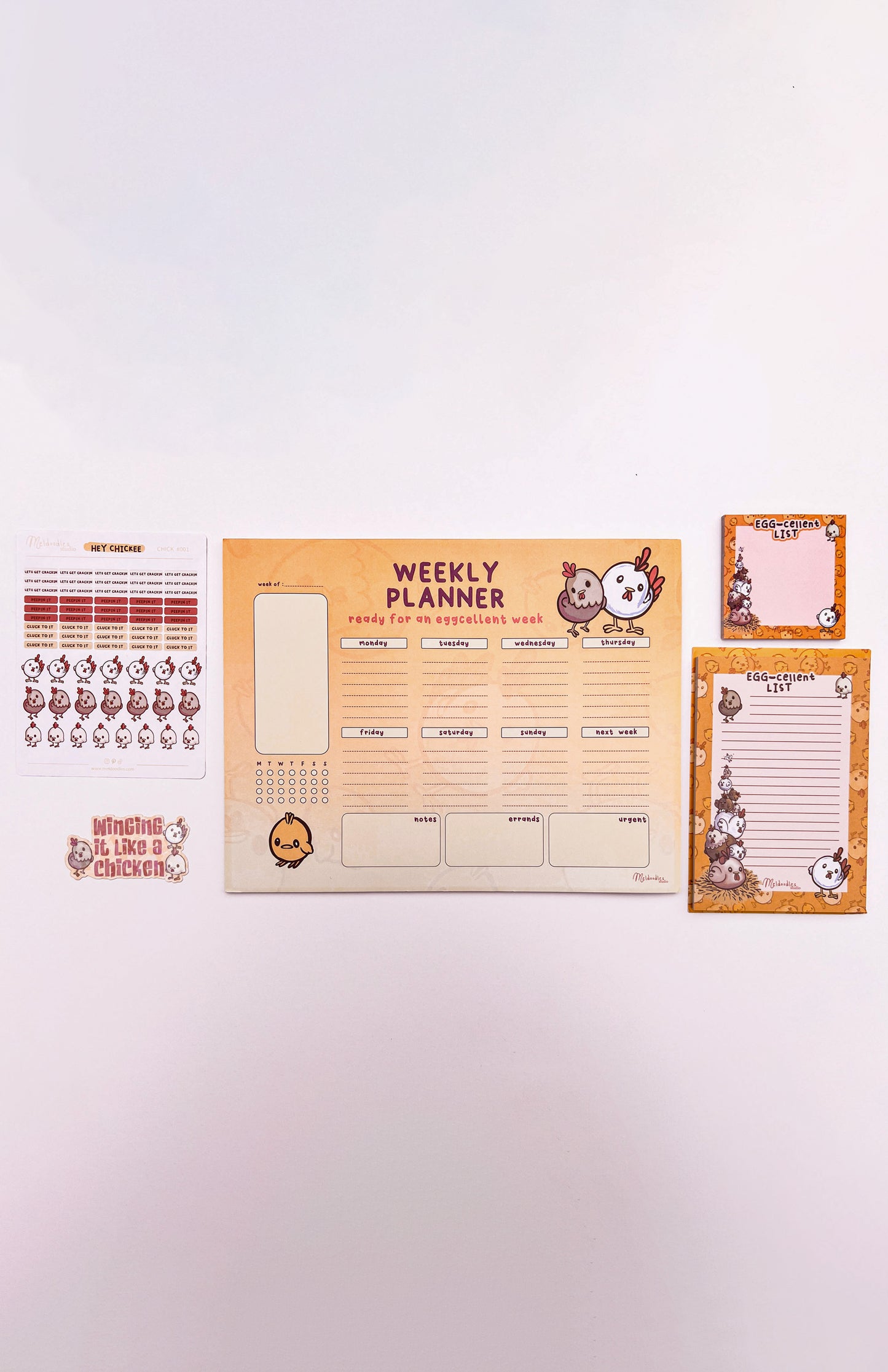 Chicken Large Stationery Gift Set By Meldoodles