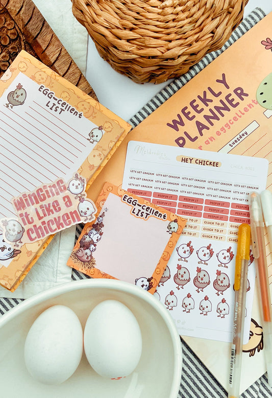 Chicken Large Stationery Gift Set By Meldoodles