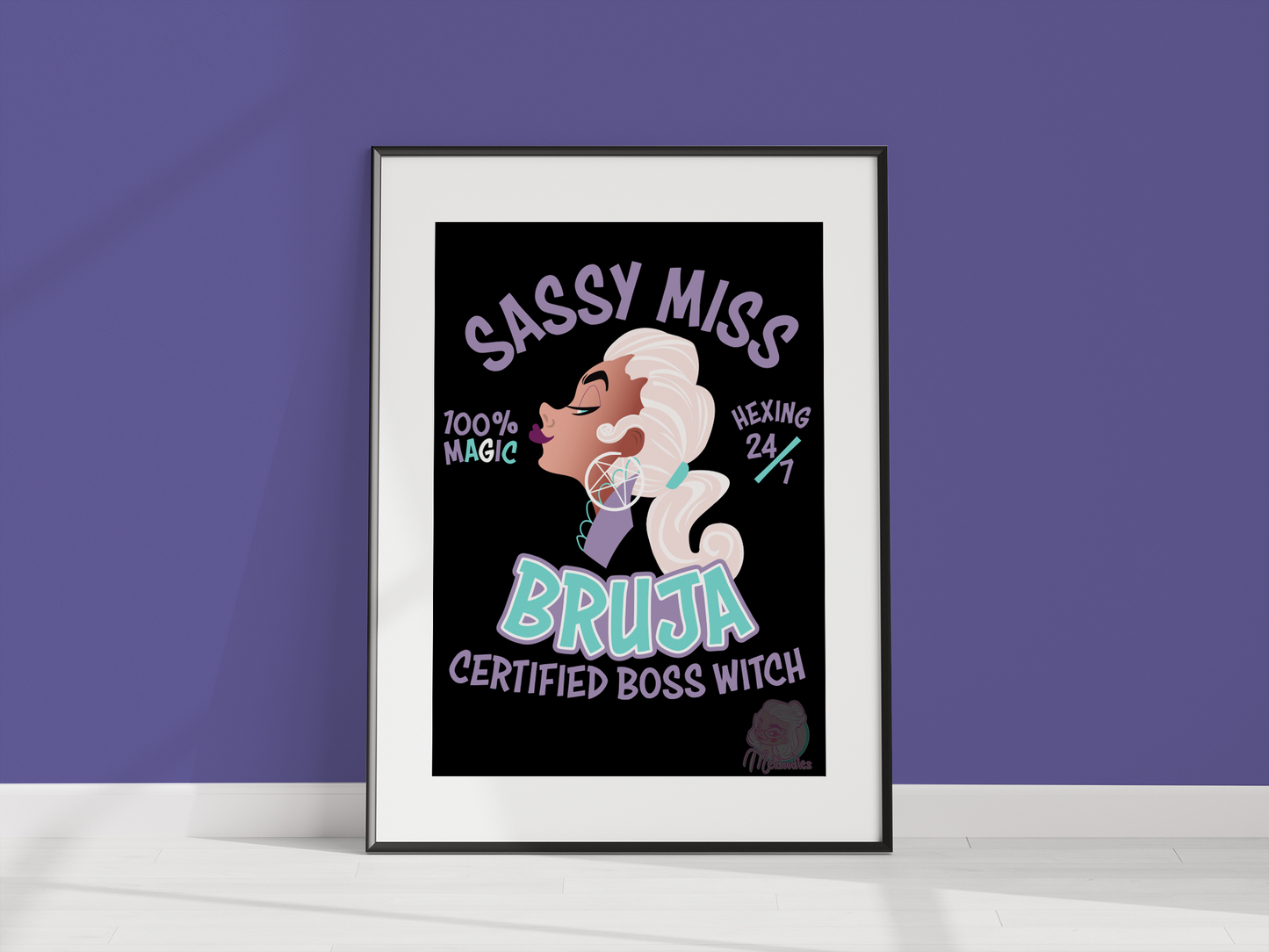 Sassy Miss Bruja11 x 17in Art Print By Meldoodles