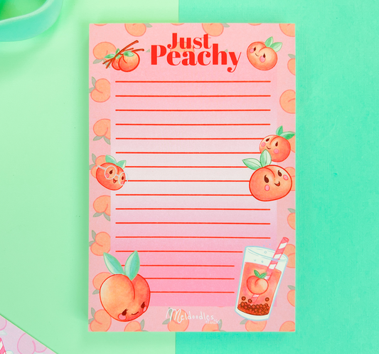 Just Peachy Notepad By Meldoodles