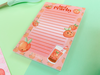 Just Peachy Notepad By Meldoodles