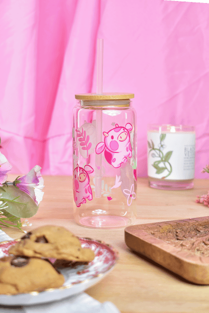 Strawberry Cow Glass Tumbler